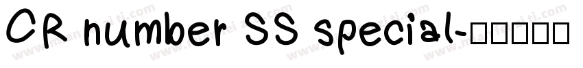 CR number SS special字体转换
